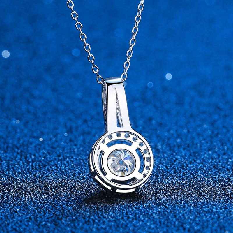 5CT Brilliant Moissanite Sterling Silver Necklace - Image 2