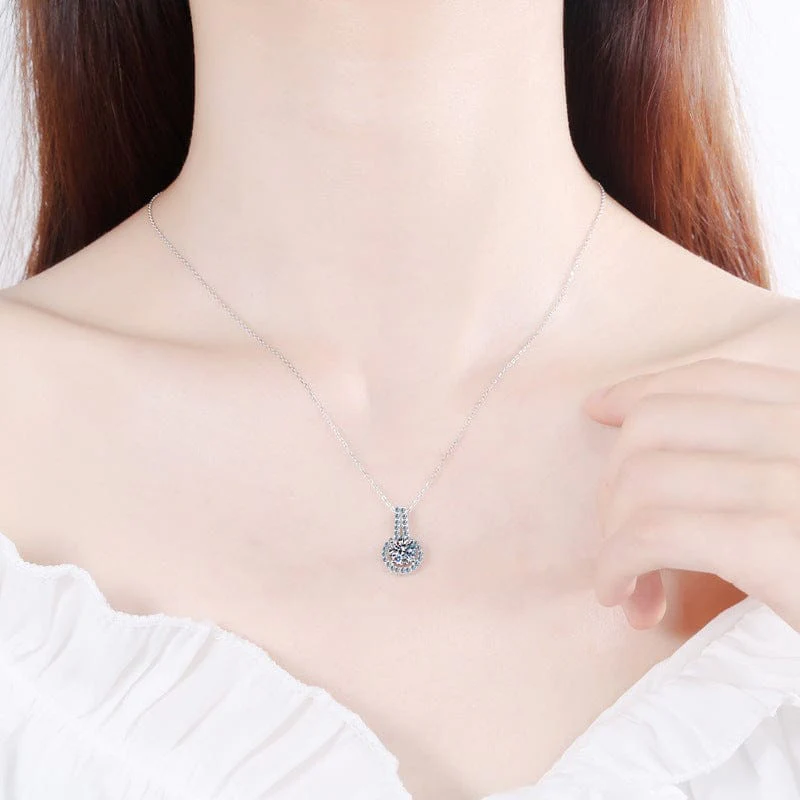 5CT Brilliant Moissanite Sterling Silver Necklace - Image 6