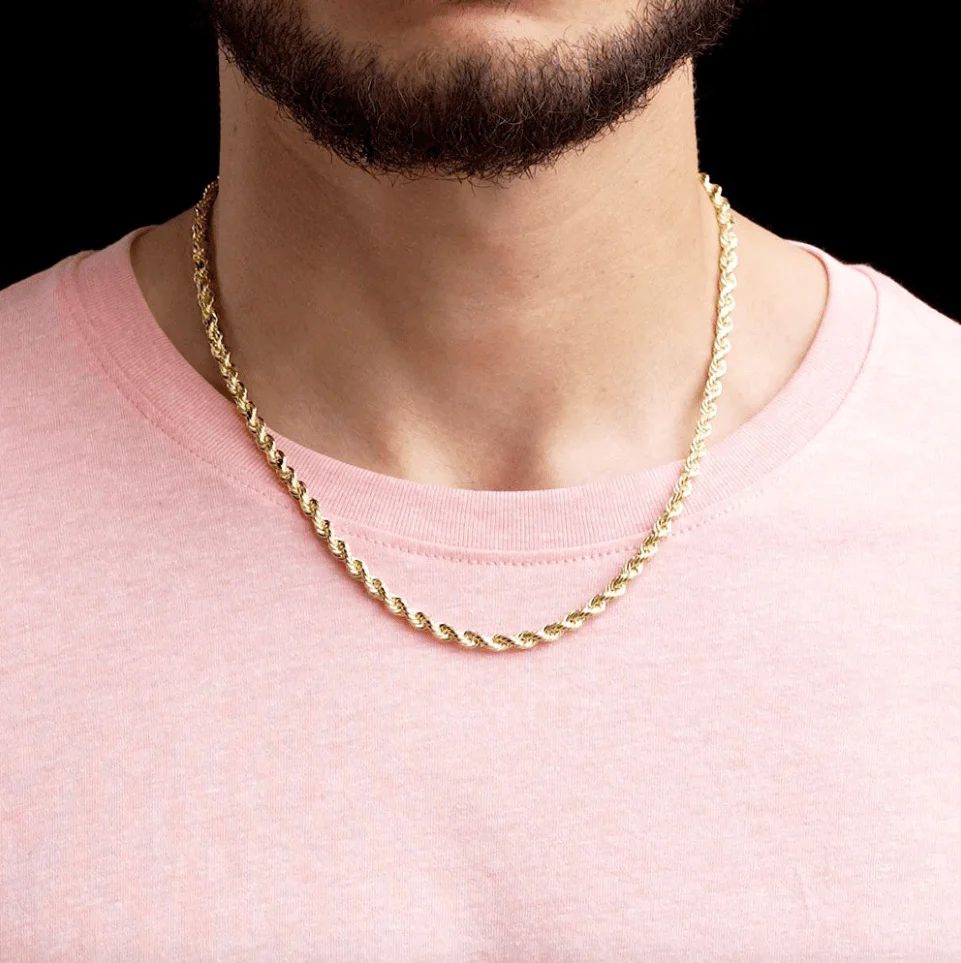 5MM 18K Solid Gold Rope Chain - Image 3