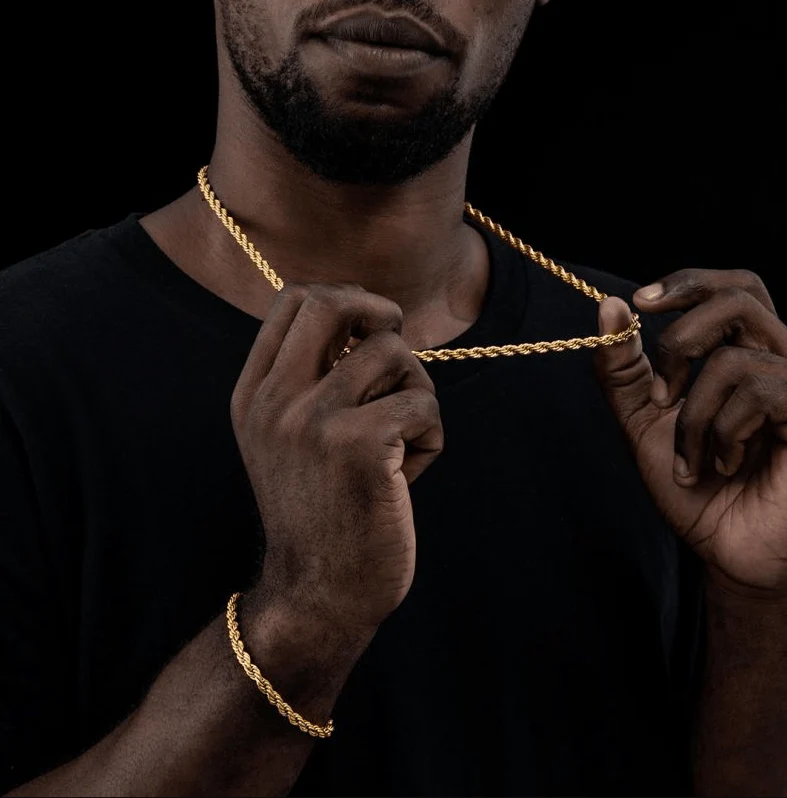 5MM 18K Solid Gold Rope Chain - Image 4