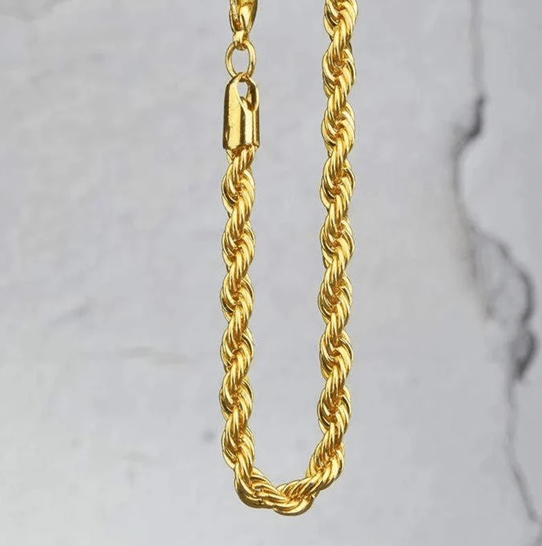 5MM 18K Solid Gold Rope Chain - Image 5