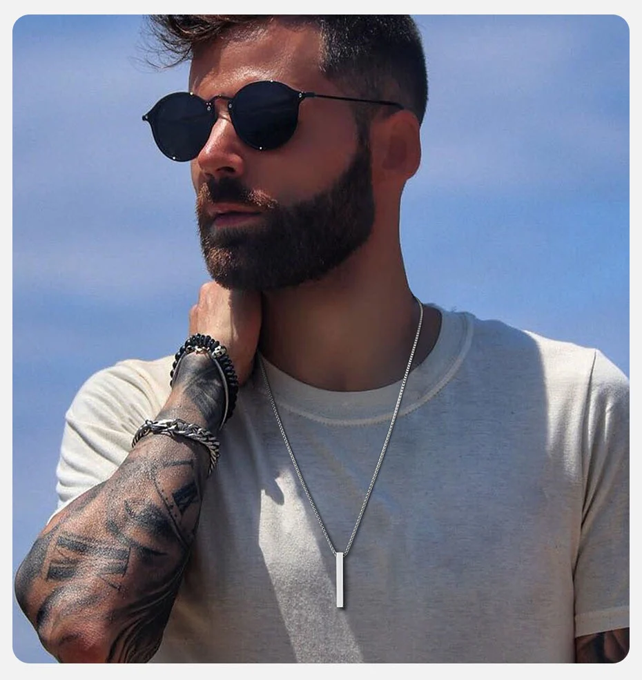 VVS Jewelry 5mm Men's Minimalist Box Pendant Chain - Image 12