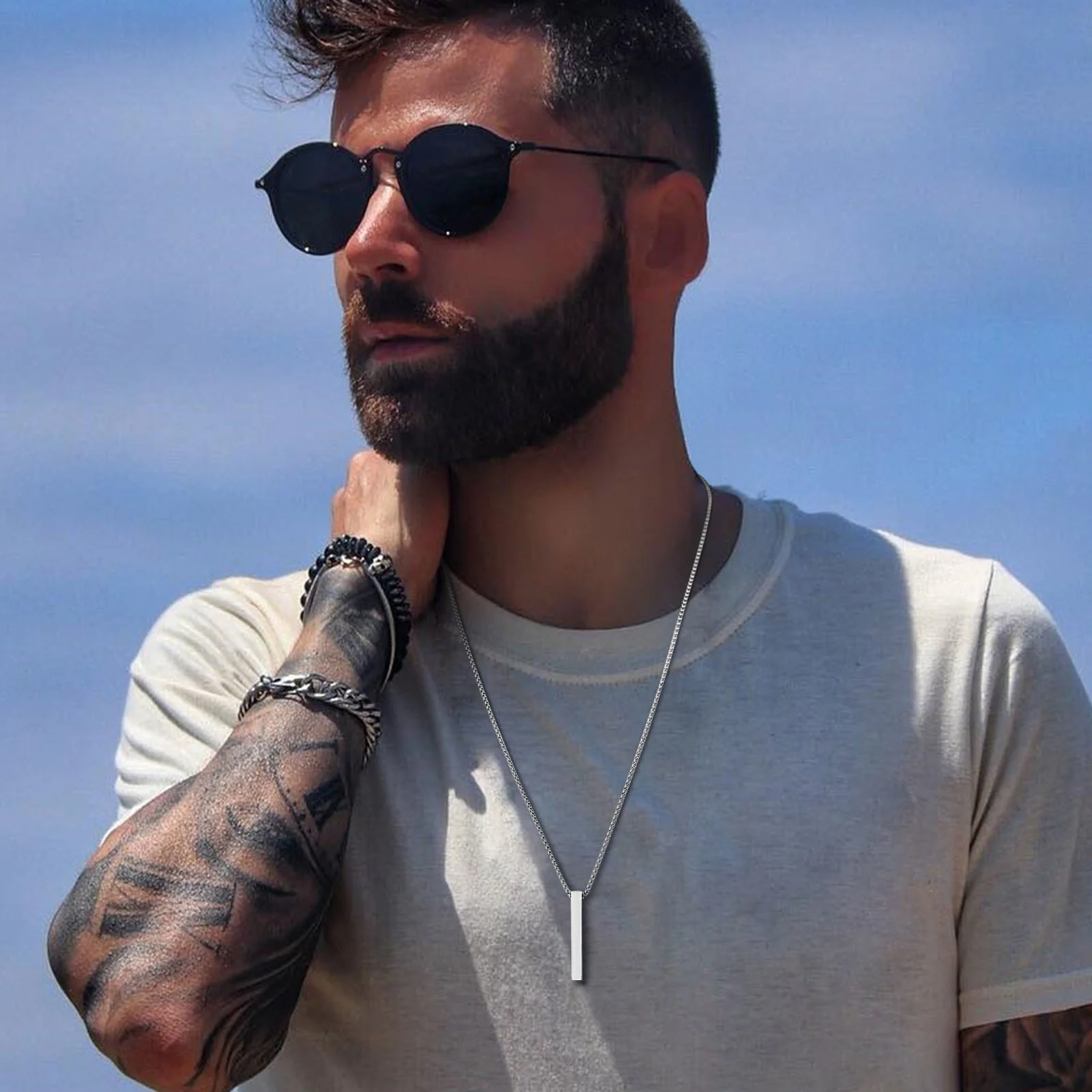 VVS Jewelry 5mm Men's Minimalist Box Pendant Chain - Image 6