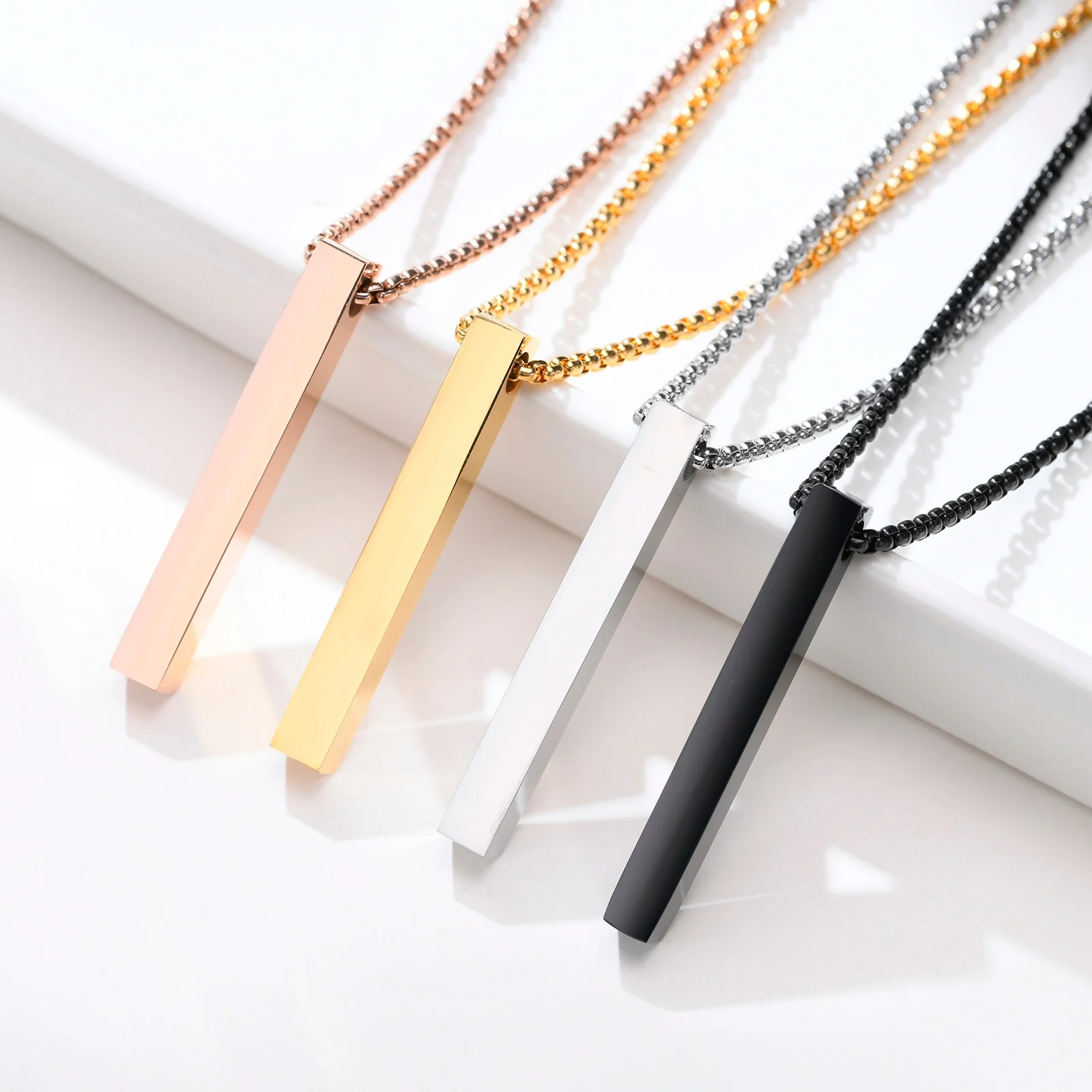 VVS Jewelry 5mm Men's Minimalist Box Pendant Chain - Image 9