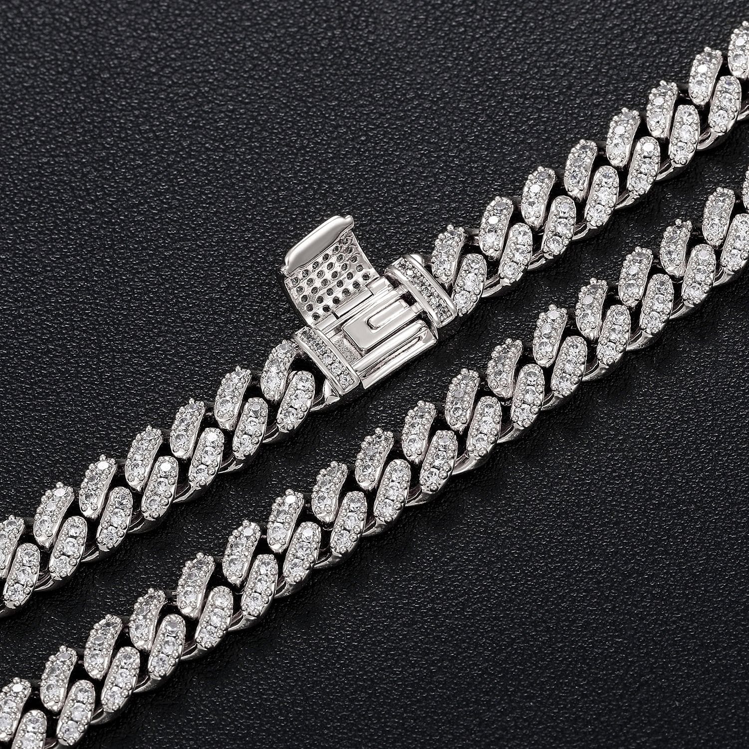 6mm/8mm Iced Out Miami Cuban Chain + FREE bracelet Bundle - Image 3