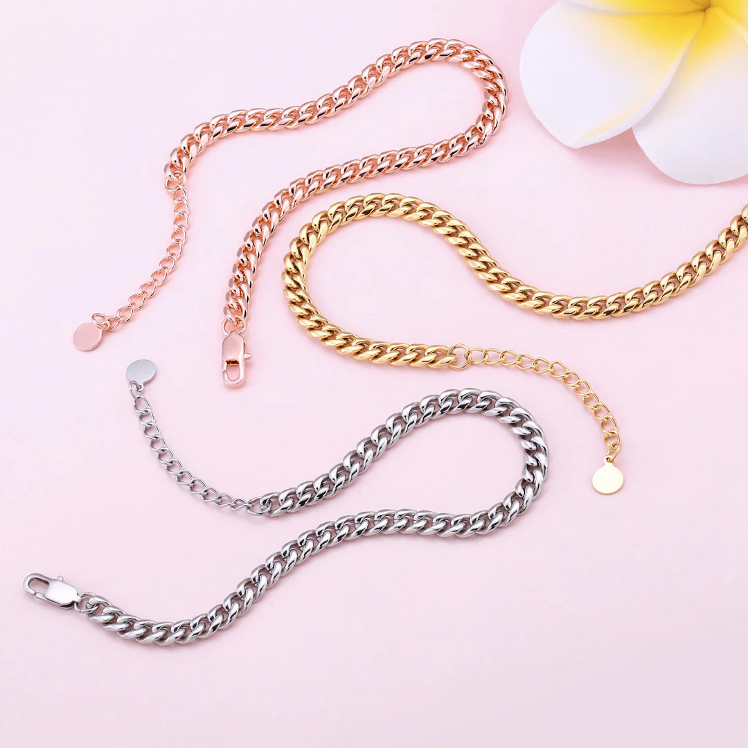 6mm Adjustable Minimal Cuban Anklet - Image 11