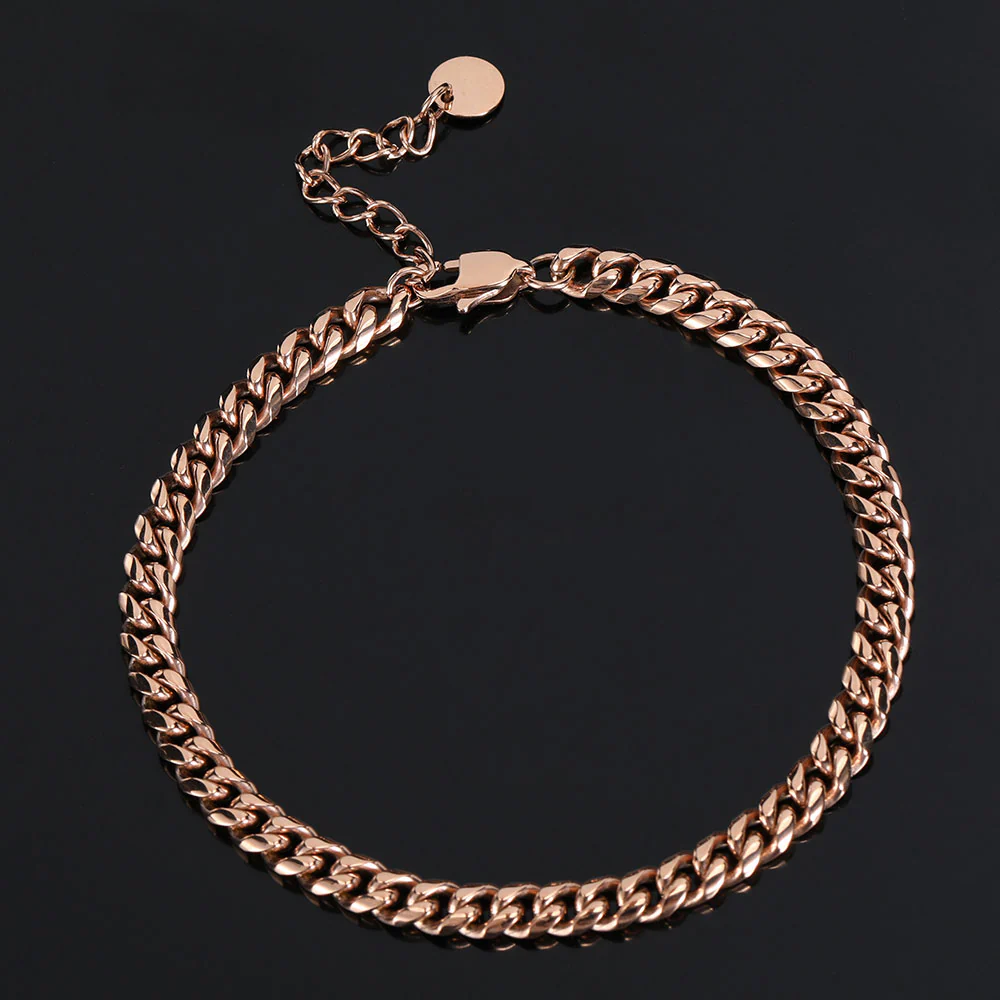 6mm Adjustable Minimal Cuban Anklet - Image 3