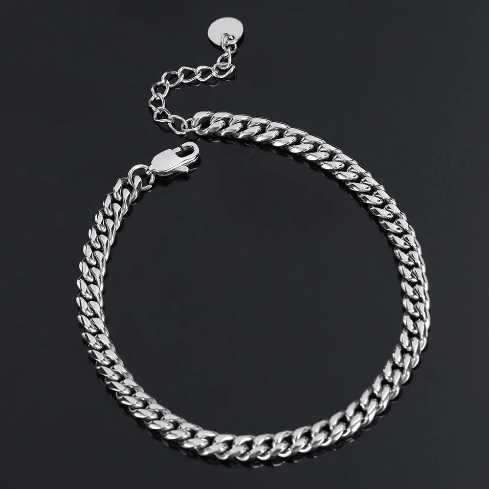 6mm Adjustable Minimal Cuban Anklet - Image 6