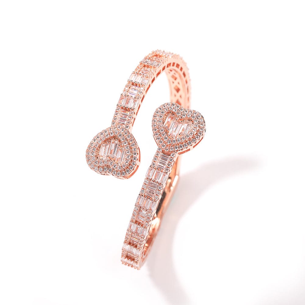 6MM Baguette Heart Wrist Bangle Bracelet - Image 13