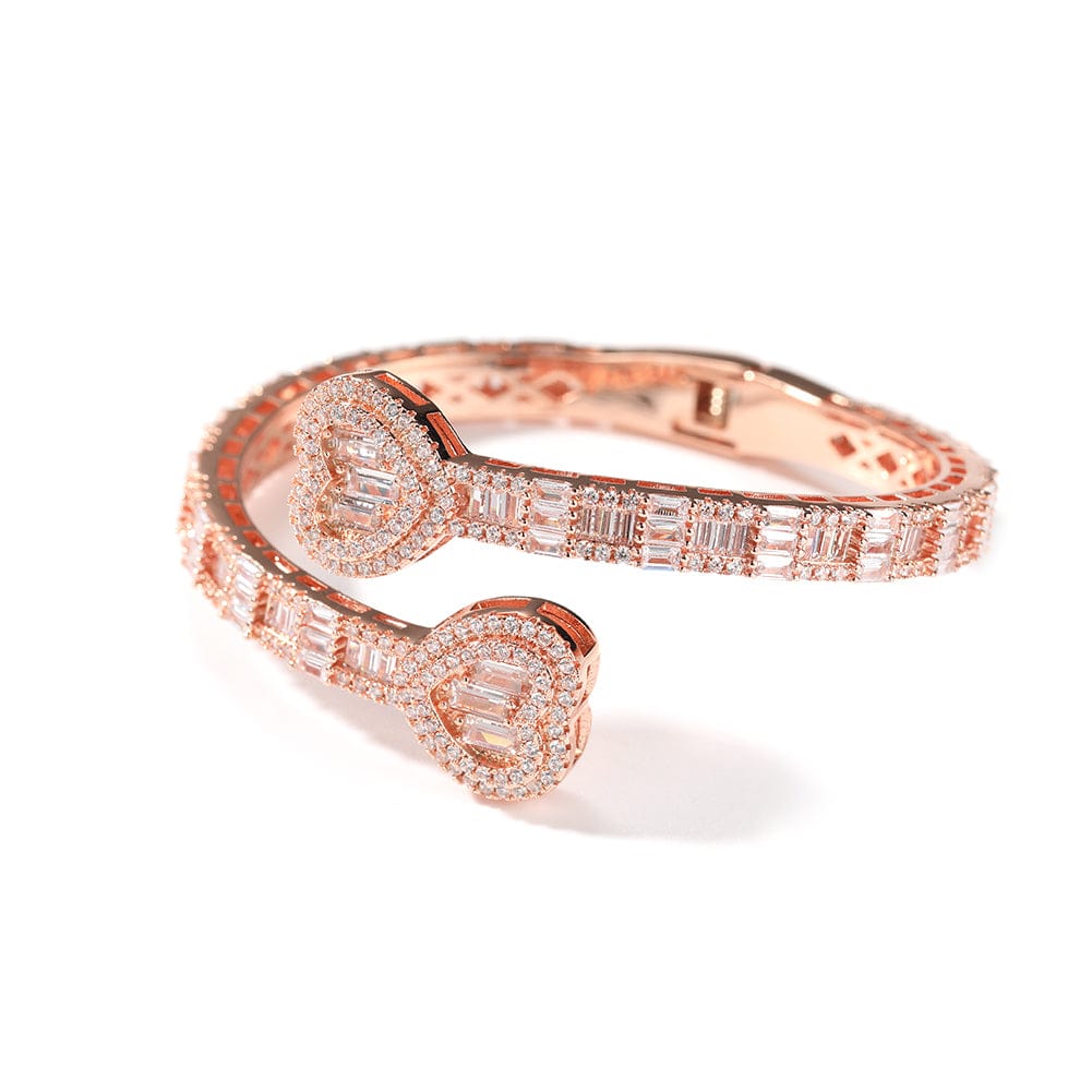 6MM Baguette Heart Wrist Bangle Bracelet - Image 15