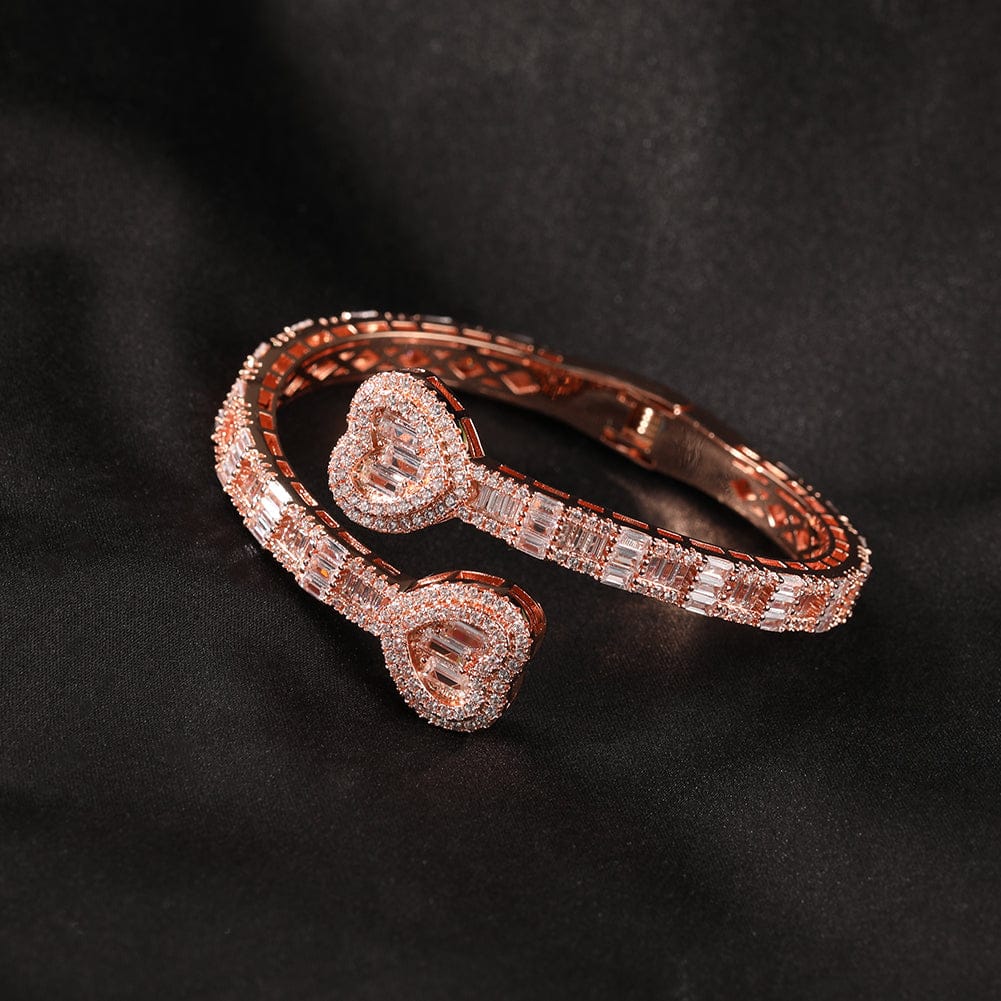 6MM Baguette Heart Wrist Bangle Bracelet - Image 16