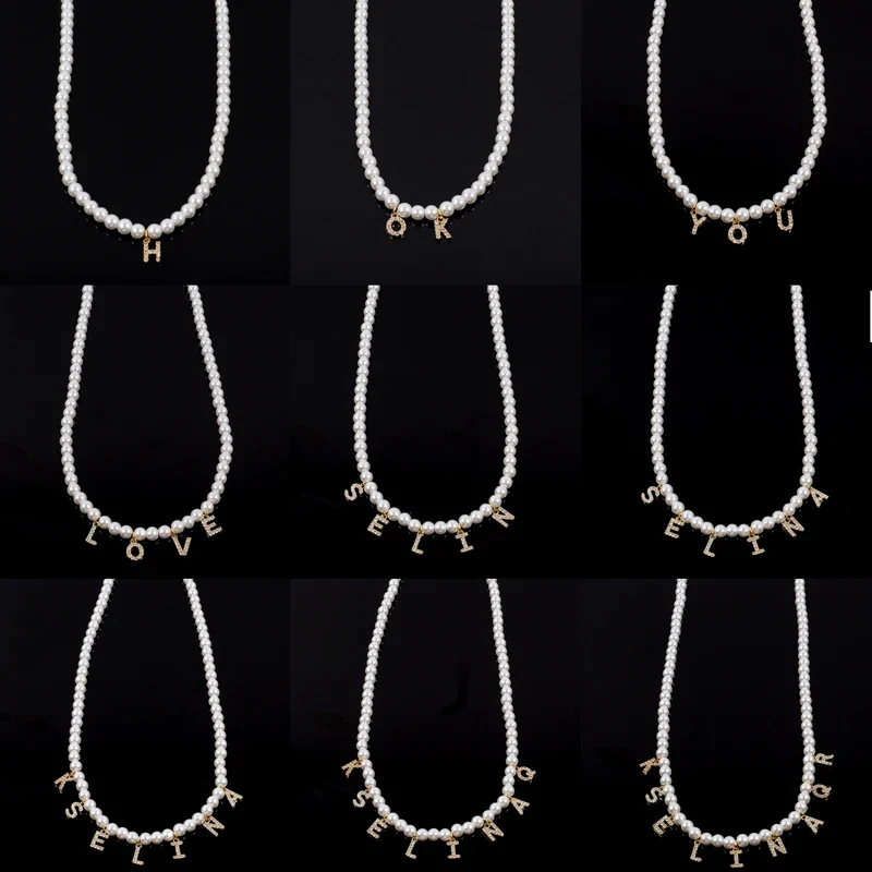 VVS Custom Name Pearl Necklace - Image 4