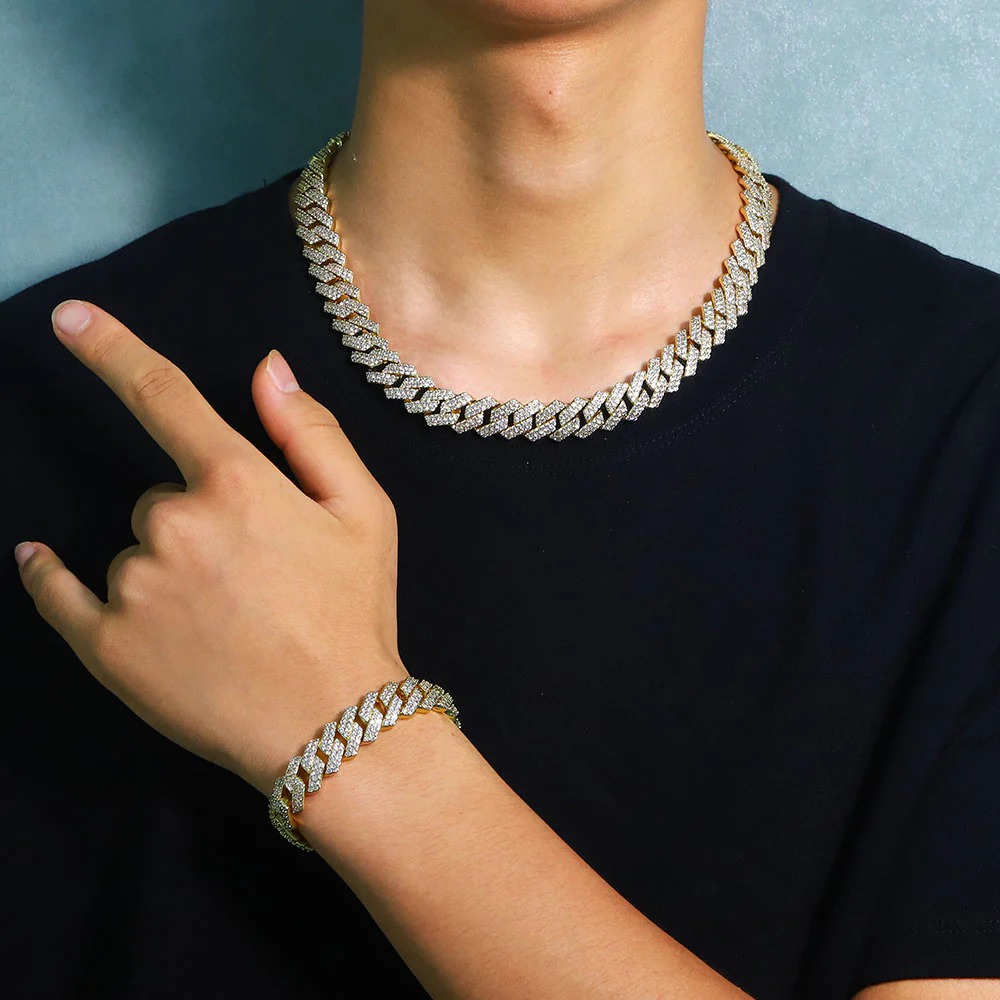16MM S-Link Diamond Cuban Link Chain - Image 3