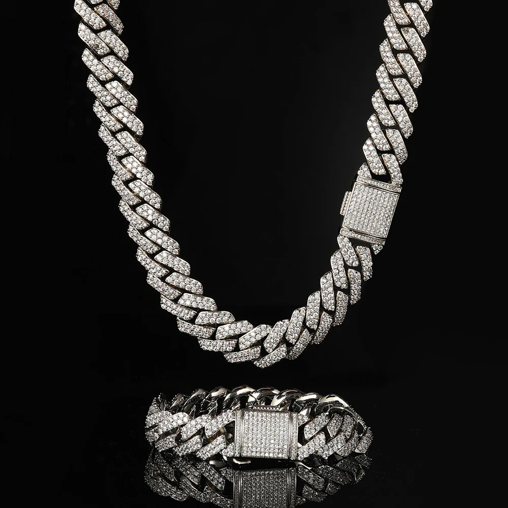 14MM Prong Cuban Chain + Free Bracelet - Image 3