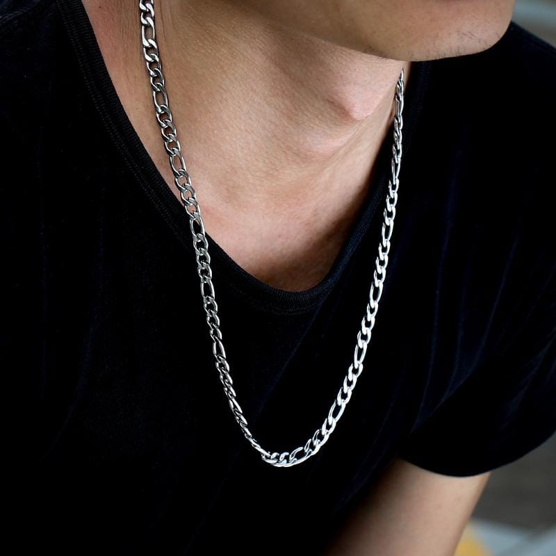 18k Gold/Silver 7mm Figaro Chain - Image 2
