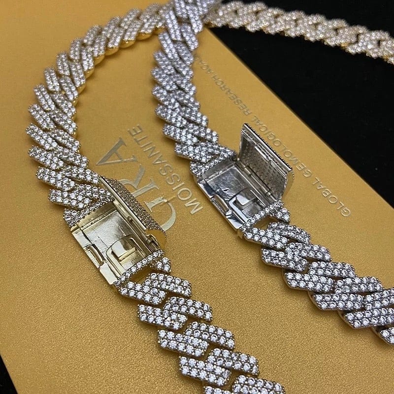 8MM 925 Sterling Silver VVS1 Moissanite Cuban Chain - Image 9