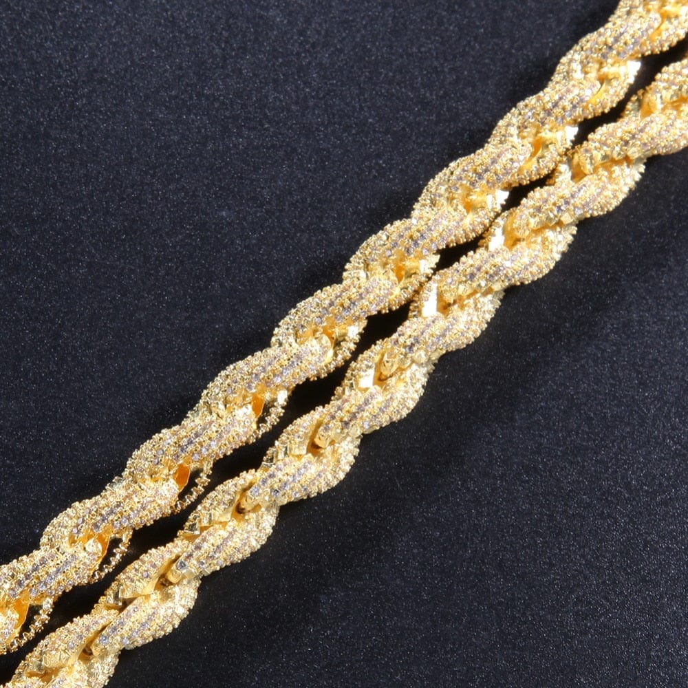 8mm Fully Iced Premium Thick Rope Chain - Image 3