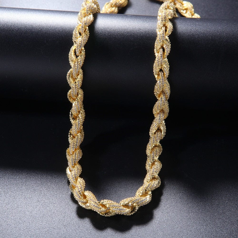 8mm Fully Iced Premium Thick Rope Chain - Image 4