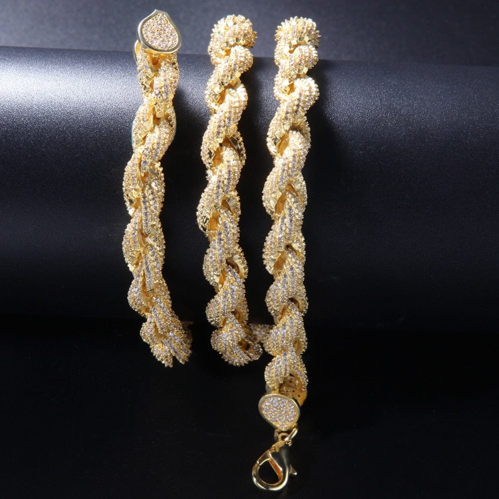 8mm Fully Iced Premium Thick Rope Chain - Image 8