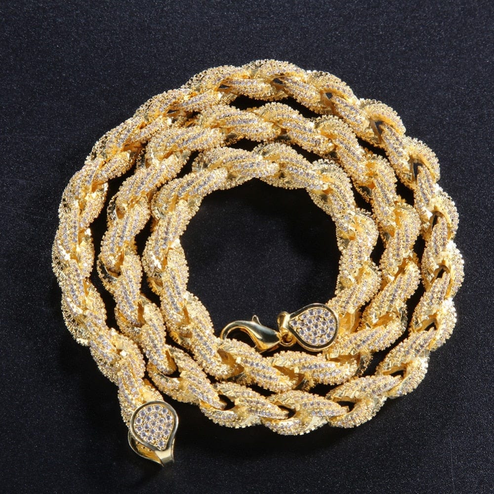 8mm Fully Iced Premium Thick Rope Chain - Image 9