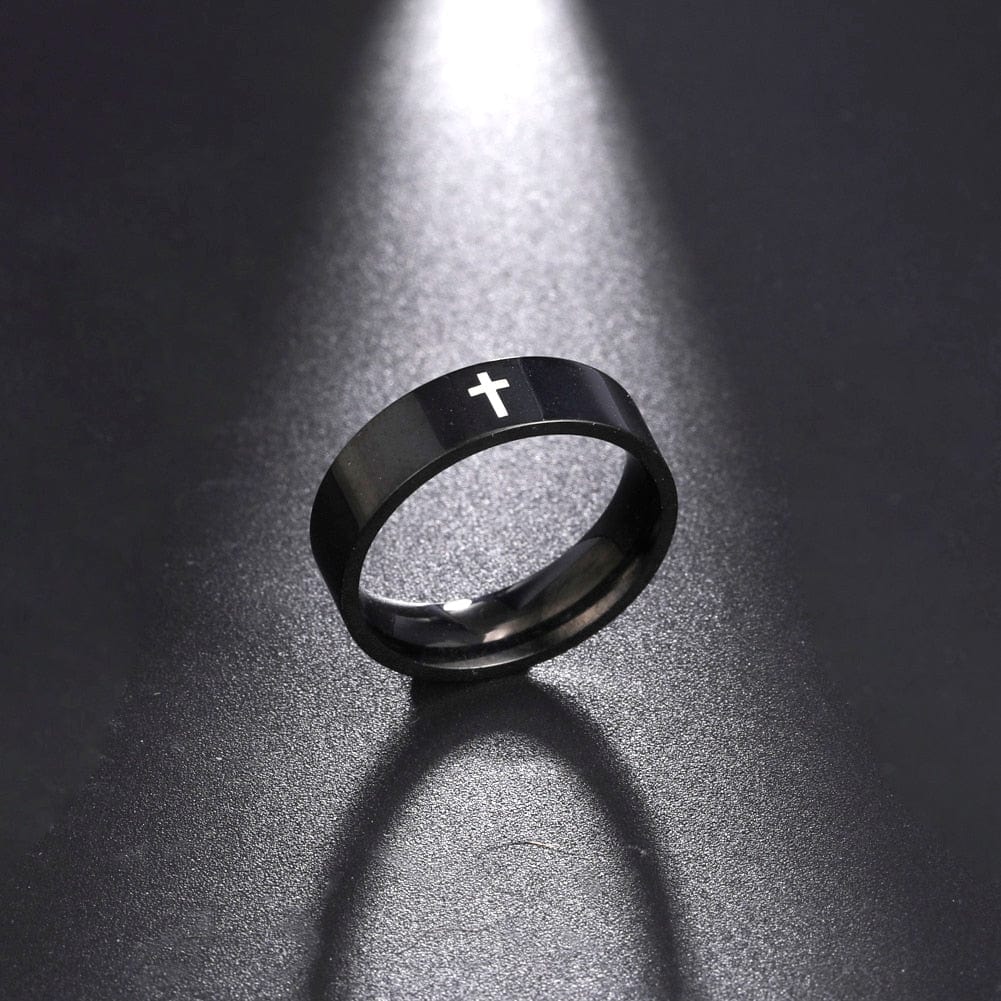8mm Stainless Steel Cross Ring - BOGO - Image 9