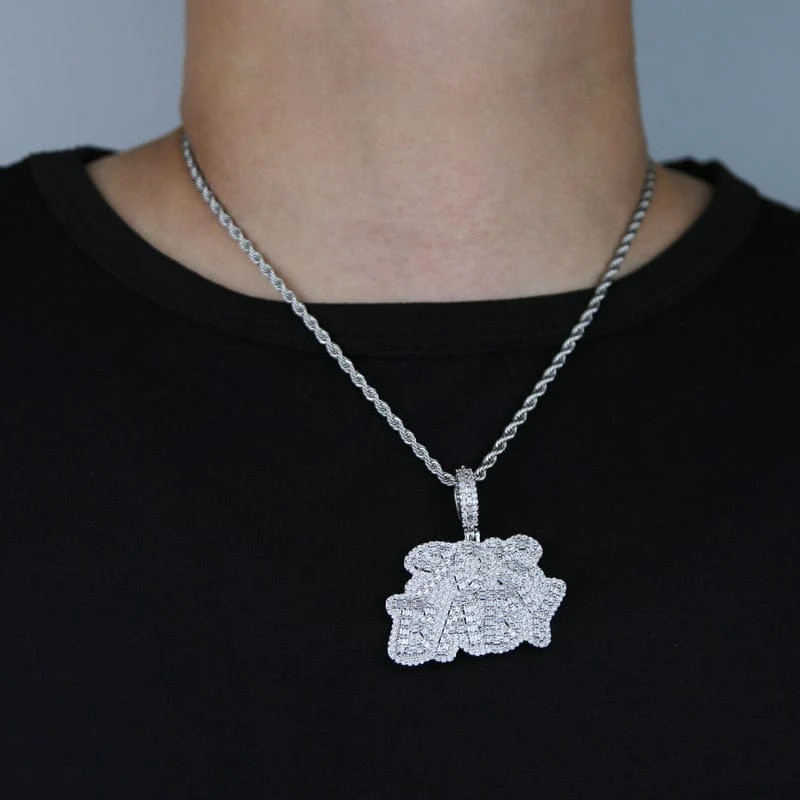 90's Baby Fully Baguette Pendant Chain - Image 3