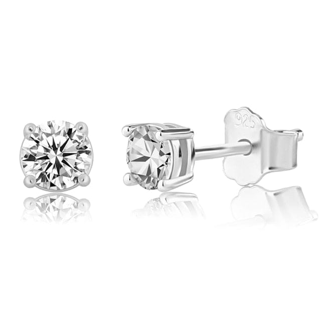 925 Sterling Silver 0.1-0.5 VVS Carat Moissanite Stud Earrings - Image 6