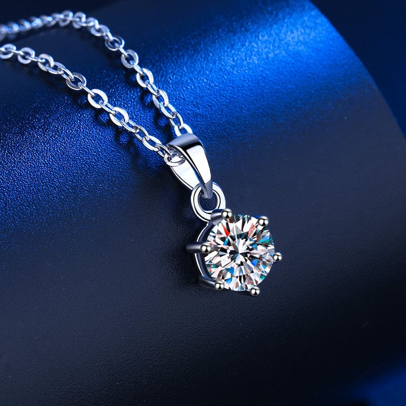 925 Sterling Silver 1ct/2ct/3ct VVS1 Moissanite Diamond Necklace - Image 12