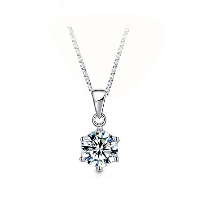 925 Sterling Silver 1ct/2ct/3ct VVS1 Moissanite Diamond Necklace - Image 13