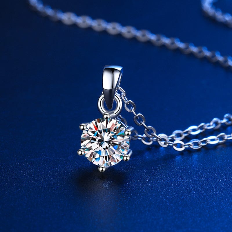 925 Sterling Silver 1ct/2ct/3ct VVS1 Moissanite Diamond Necklace - Image 14