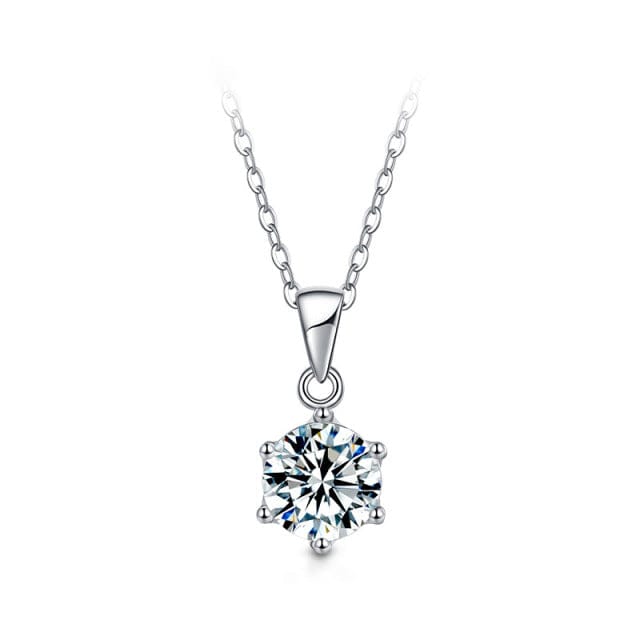 925 Sterling Silver 1ct/2ct/3ct VVS1 Moissanite Diamond Necklace - Image 15