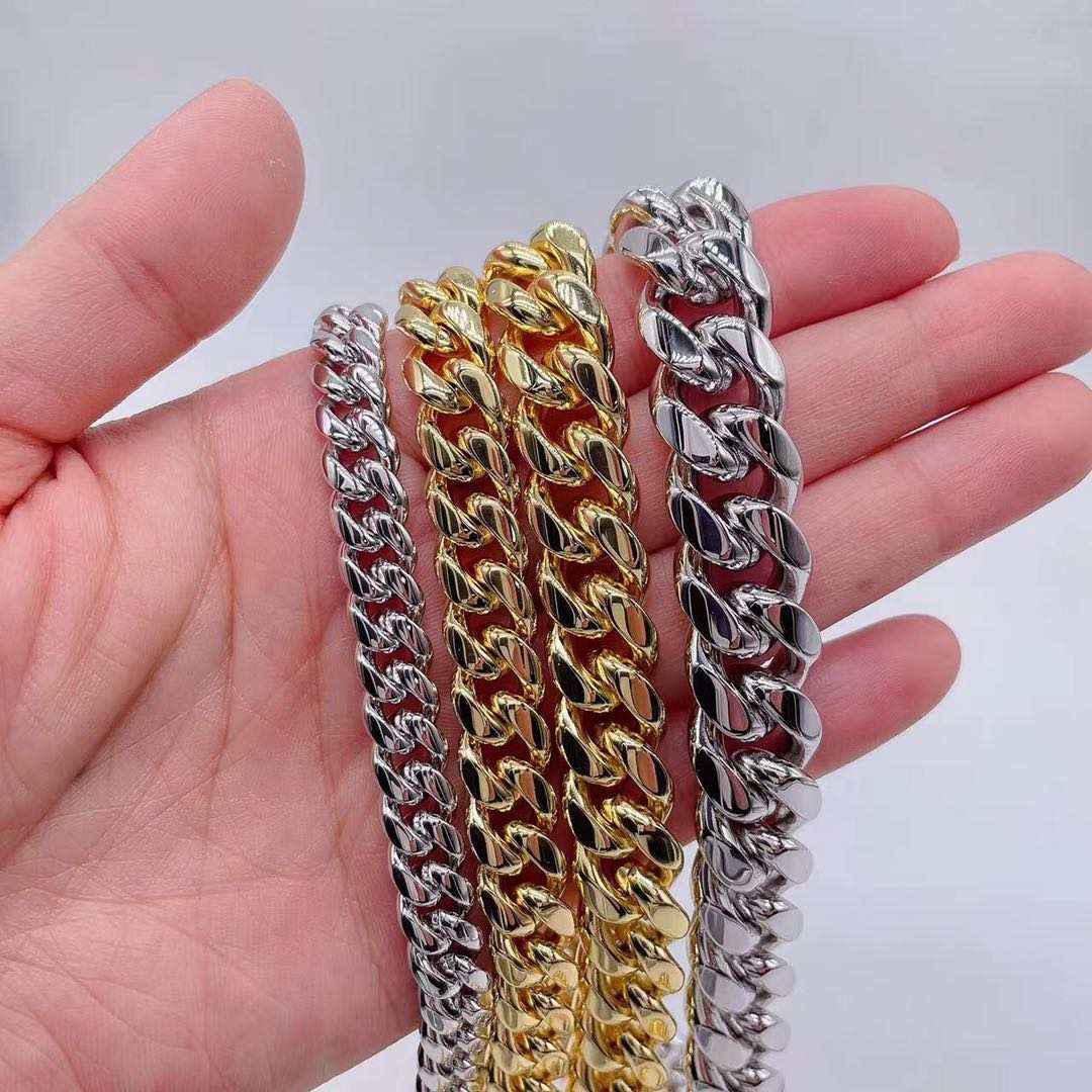 8mm 925 Sterling Silver Vermeil VVS Moissanite Clasp Cuban Chain White Gold - Image 8