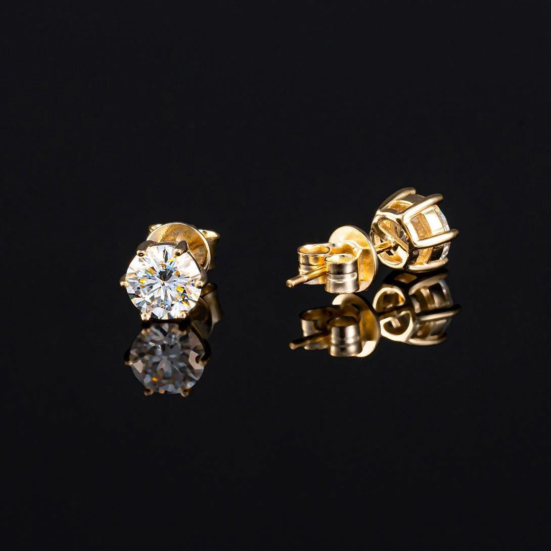 925 Sterling Silver VVS 1 Carat Moissanite Stud Earrings - Image 8