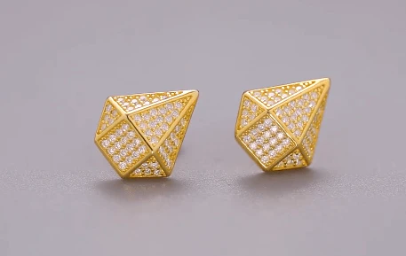 925 Sterling Silver VVS Moissanite Diamond Shape Lux Stud Earrings - Image 6