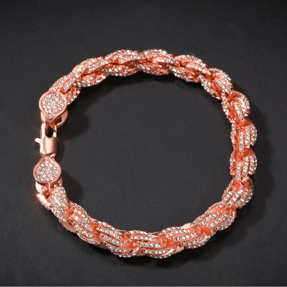 9mm Iced Out Thick Rope Chain and Bracelet Bundle - Image 14