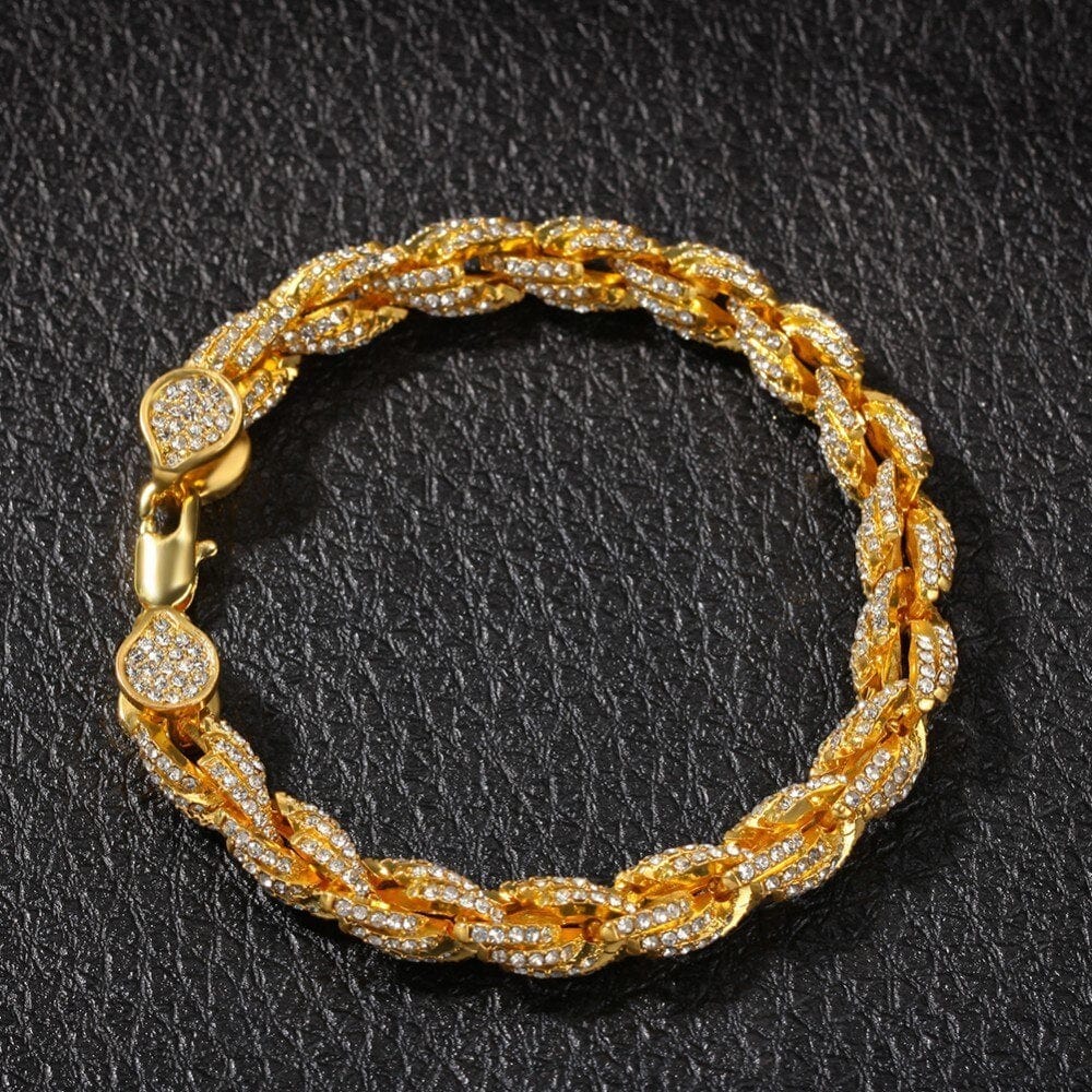 9mm Iced Out Thick Rope Chain and Bracelet Bundle - Image 17