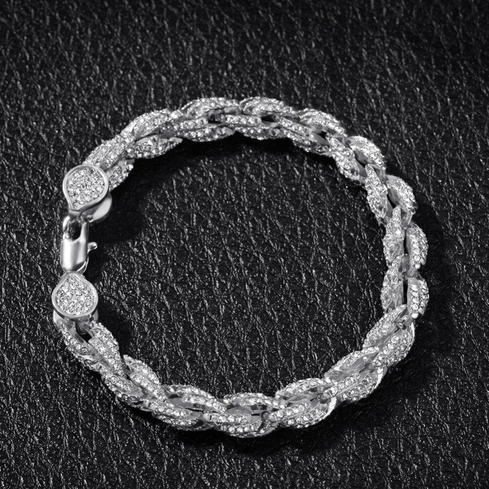 9mm Iced Out Thick Rope Chain and Bracelet Bundle - Image 18