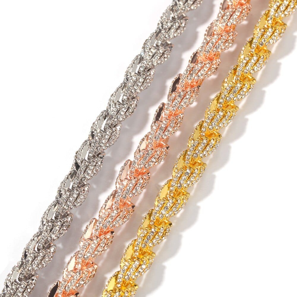 9mm Iced Out Thick Rope Chain and Bracelet Bundle - Image 24