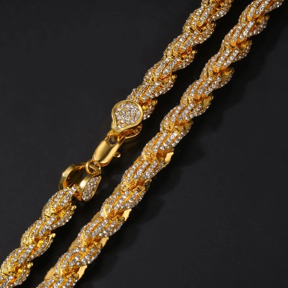 9mm Iced Out Thick Rope Chain and Bracelet Bundle - Image 29