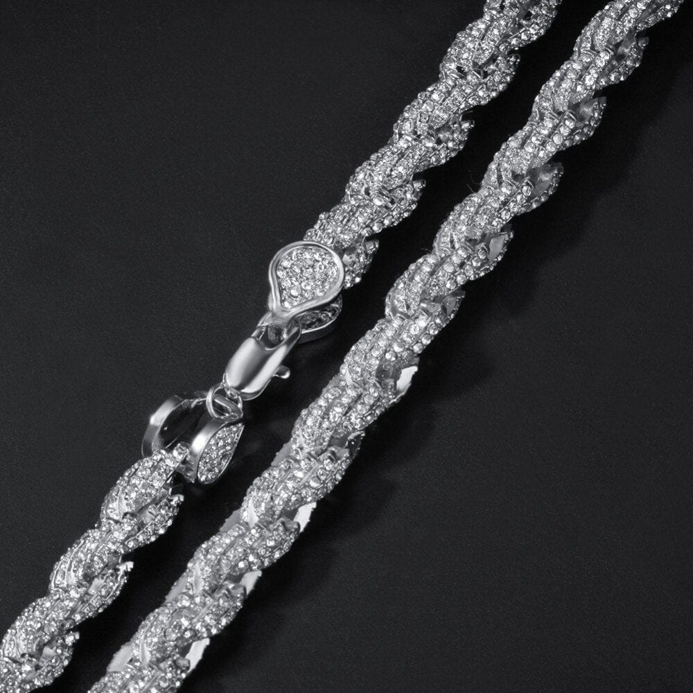 9mm Iced Out Thick Rope Chain and Bracelet Bundle - Image 30