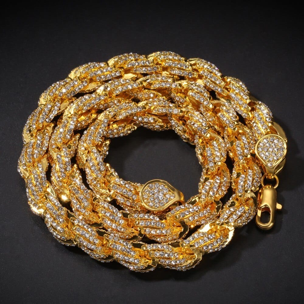 9mm Iced Out Thick Rope Chain and Bracelet Bundle - Image 34