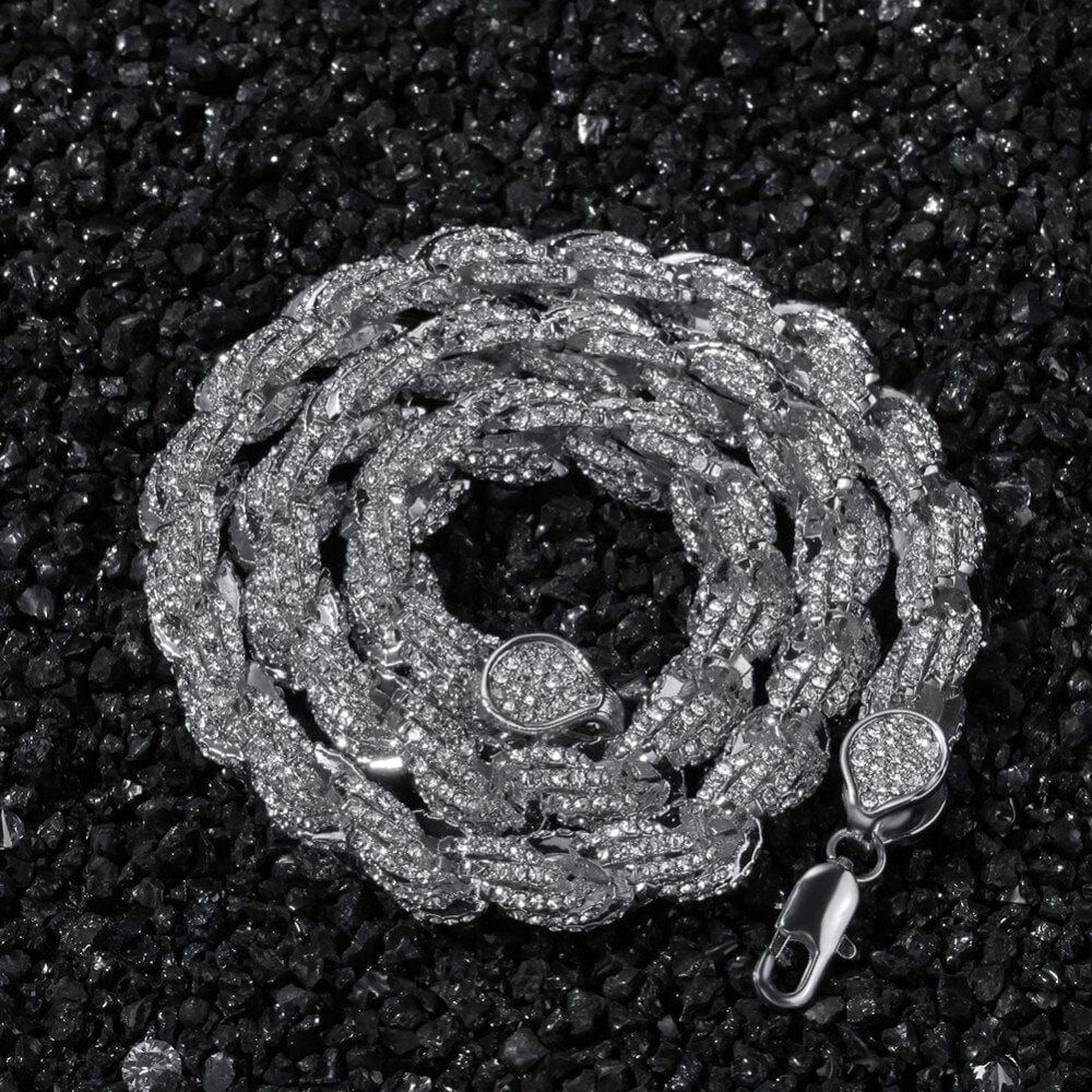 9mm Iced Out Thick Rope Chain and Bracelet Bundle - Image 36