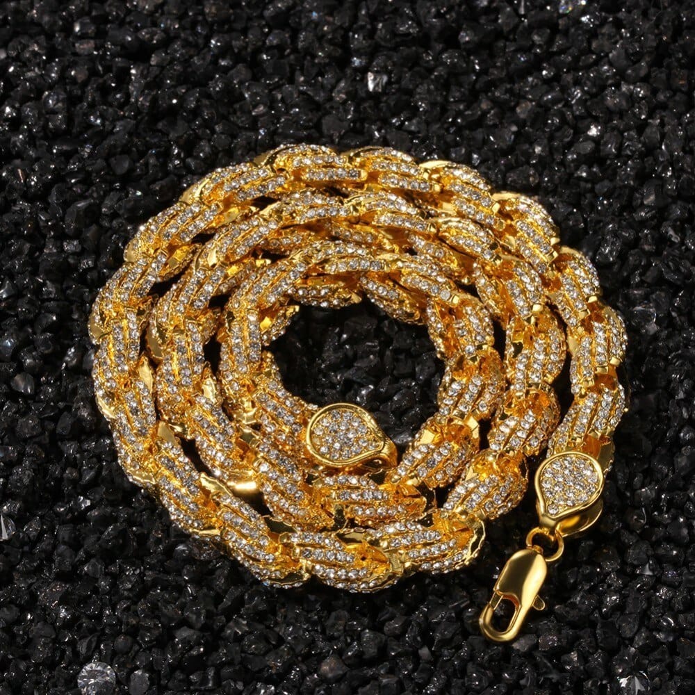 9mm Iced Out Thick Rope Chain and Bracelet Bundle - Image 37