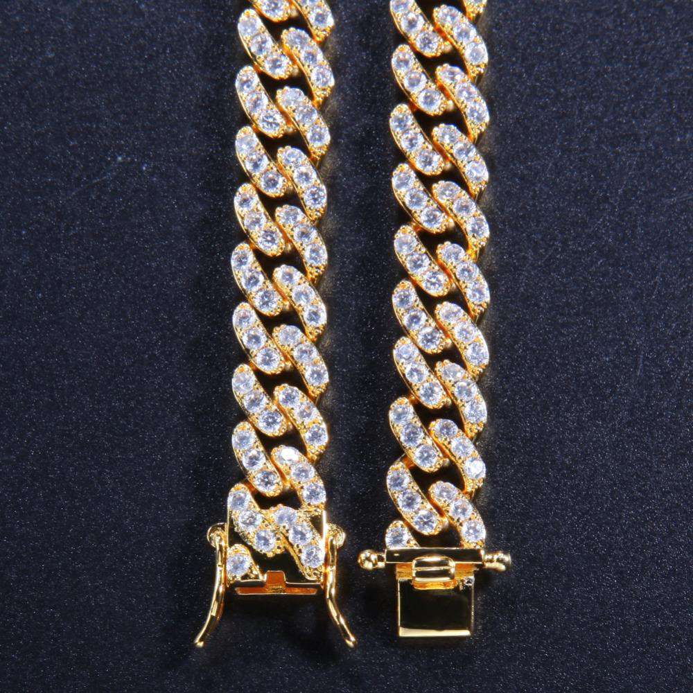 9mm Micro Pave Ultra Bling Women's Diamond Cuban Link Chain - Image 3