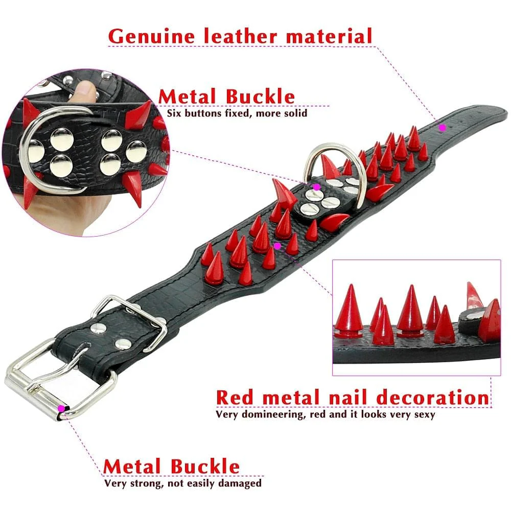 Adjustable Spiked Studded Dog Collar - Image 20