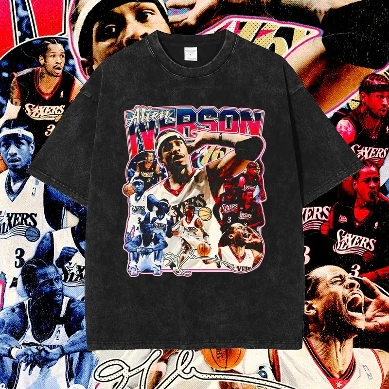 Allen Iverson Basketball Player Graphic T-Shirt - Image 4