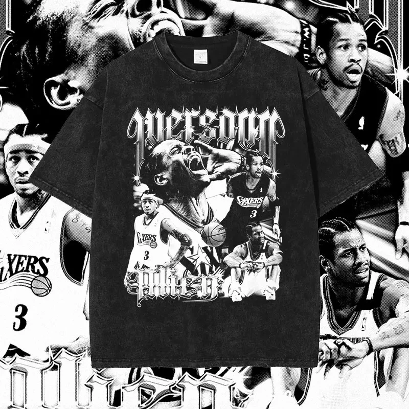 Allen Iverson Basketball Player Graphic T-Shirt - Image 5