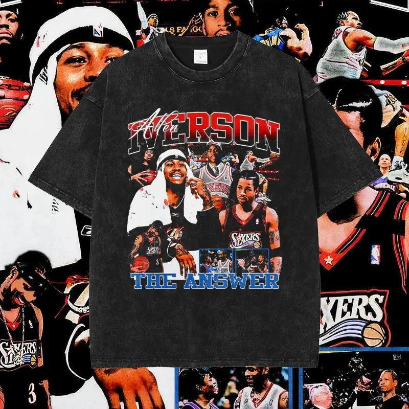 Allen Iverson Basketball Player Graphic T-Shirt - Image 7