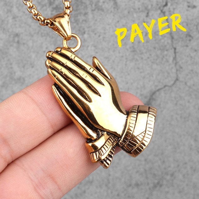 Amulet Praying Hands Pendant Necklace - Image 10