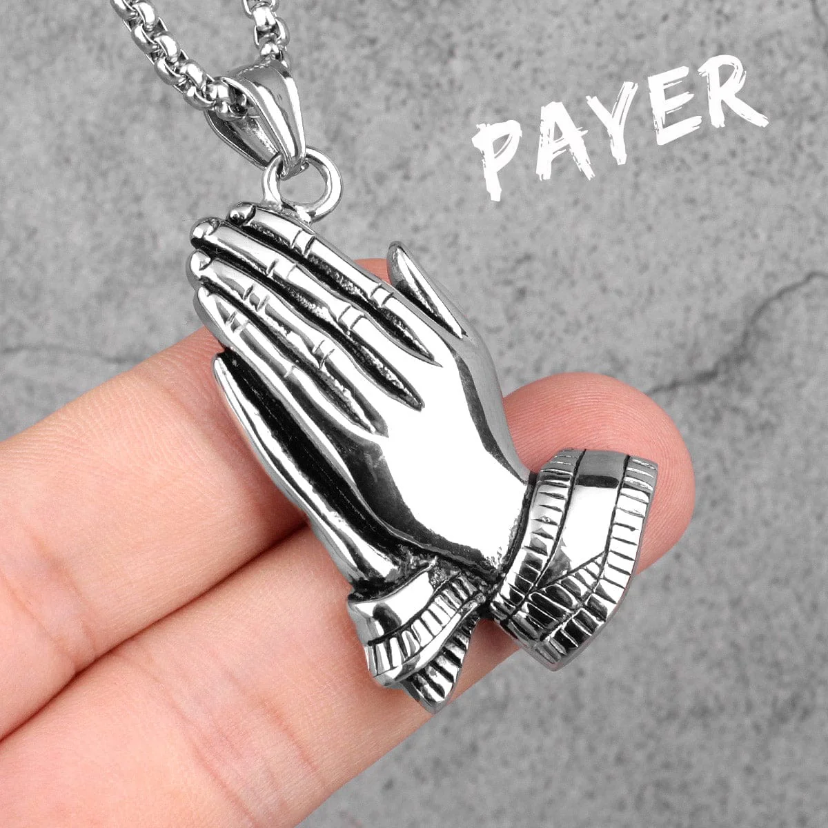 Amulet Praying Hands Pendant Necklace - Image 11